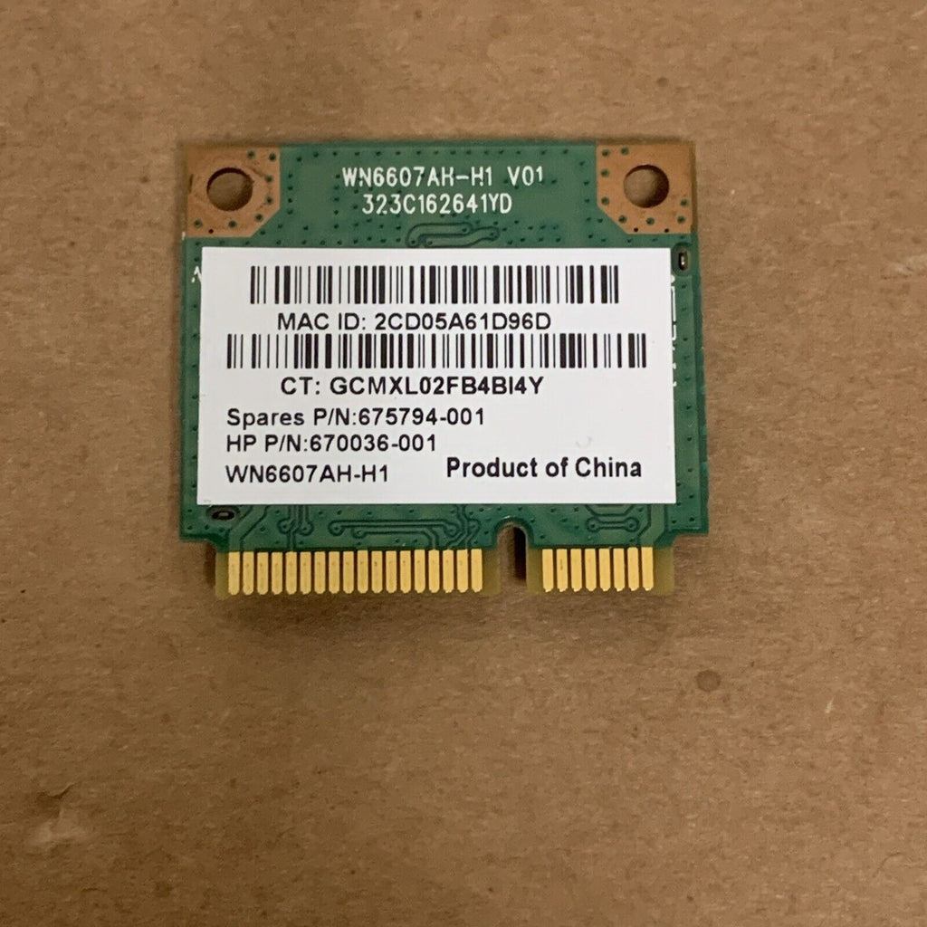670036-001 Hp Wireless Card 15-N019WM 19-2014 ALL-IN-ONE 19-2114 2000-2A10