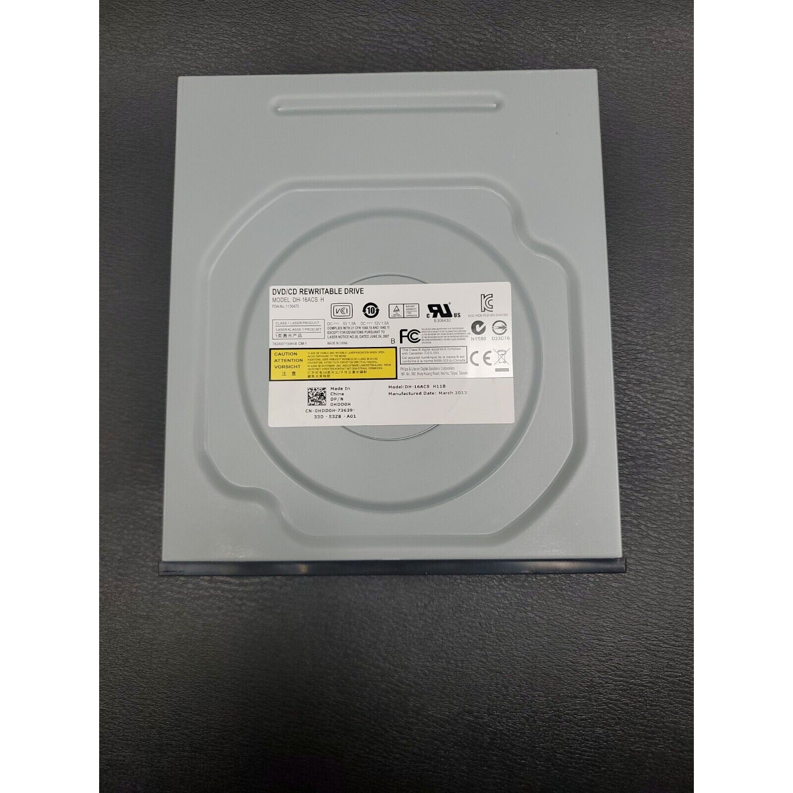 Dell DVD/CD REWRITABLE DRIVE DH-16ACS H11B Dell PN: 0HDD0H-73639-33D-53ZB-A01