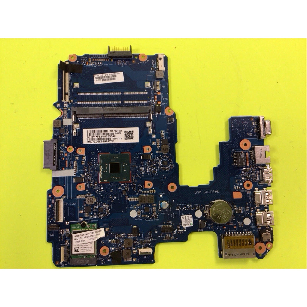 For HP Pavilion 14-AM Intel N3060 CPU Motherboard 858040-001