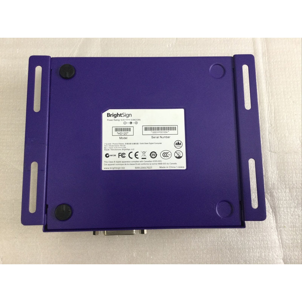 BrightSign HD120 Full HD Player - Unit and Power Cable