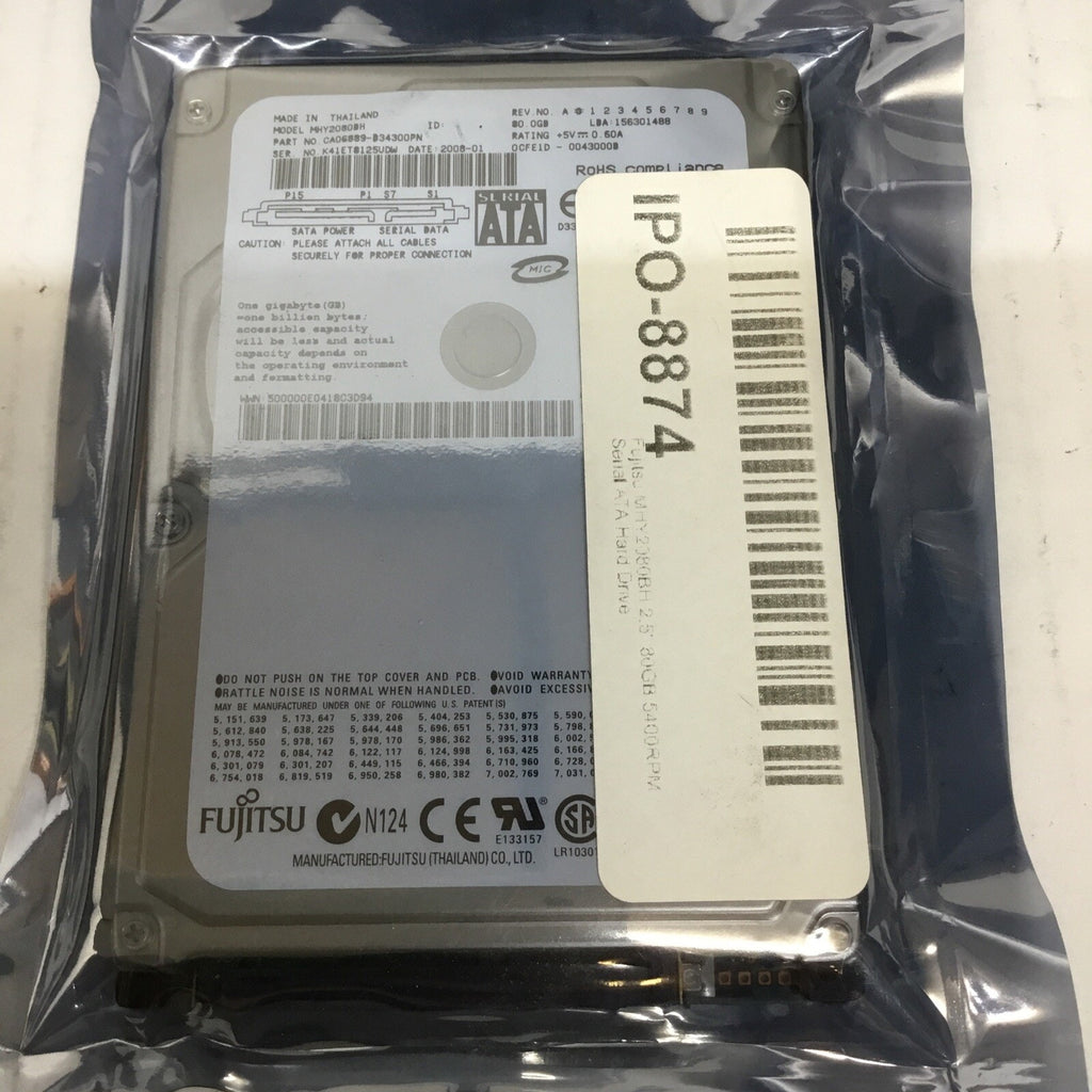 Fujitsu 80GB Internal 5400RPM 2.5" (MHY2080BH)