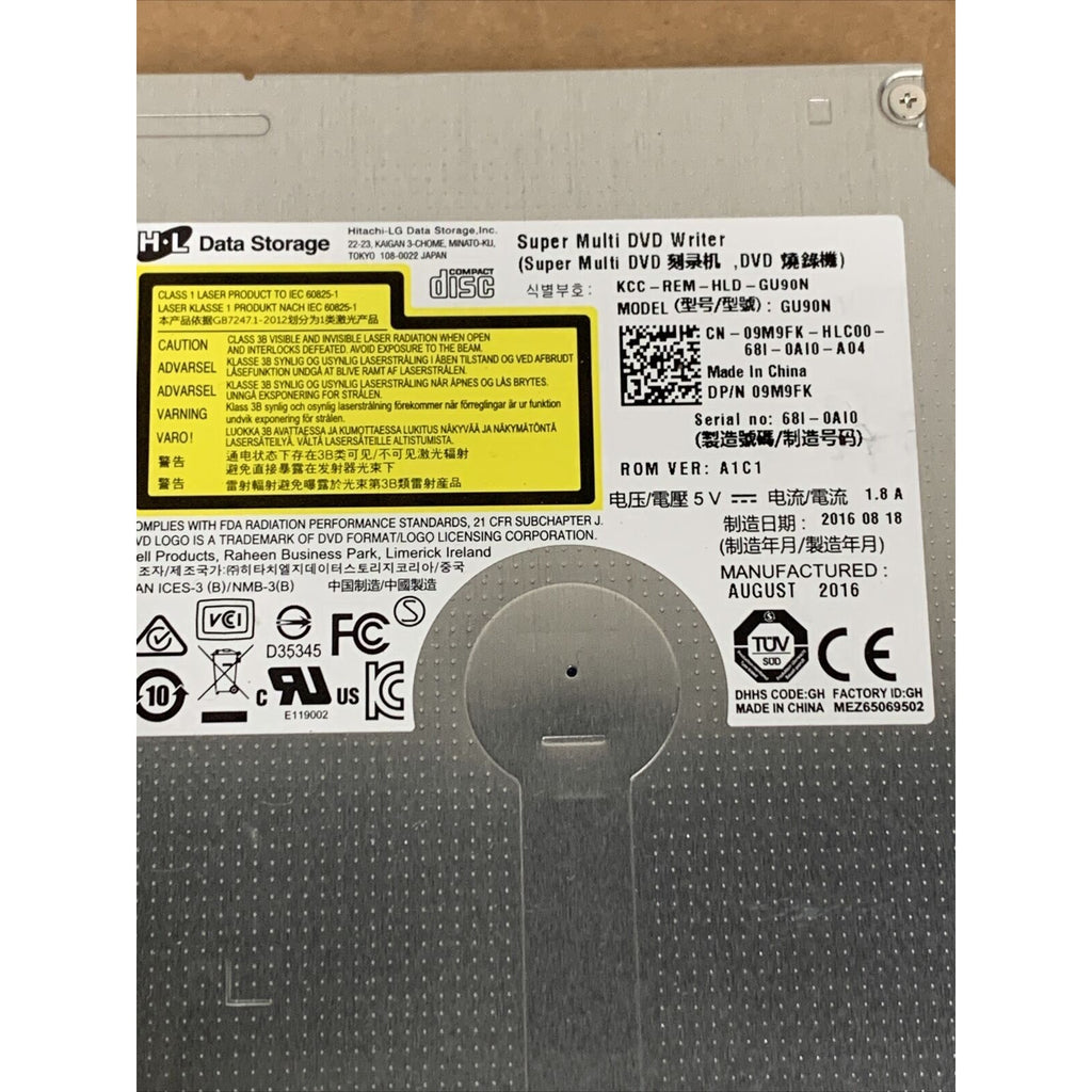 Dell DVD Drive with Bezel for PC or Laptops GU90N 9M9FK - Special Side Bracket