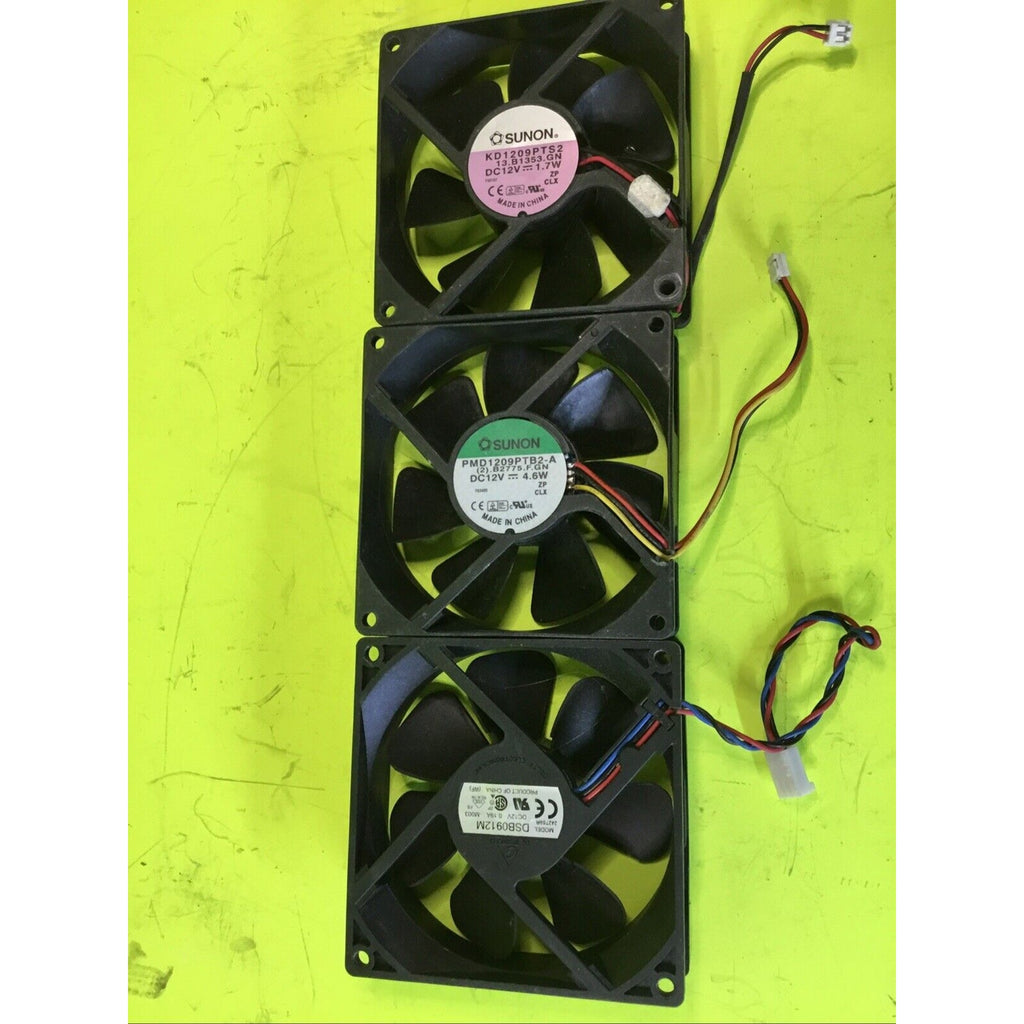 Lot of 3x 92mm Computer Case Fans