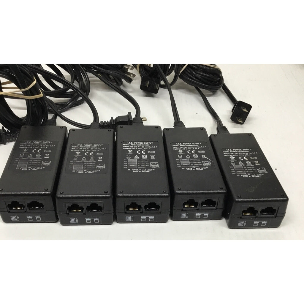Lot of 5 ITE Power Supply PENB1020B4800N04 48V Ethernet PoE Injector