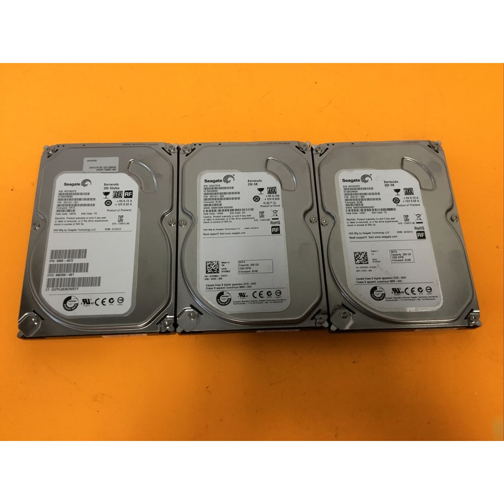 LOT: 3x DELL 0YVMKX Seagate ST250DM000 250GB 3.5" HDD
