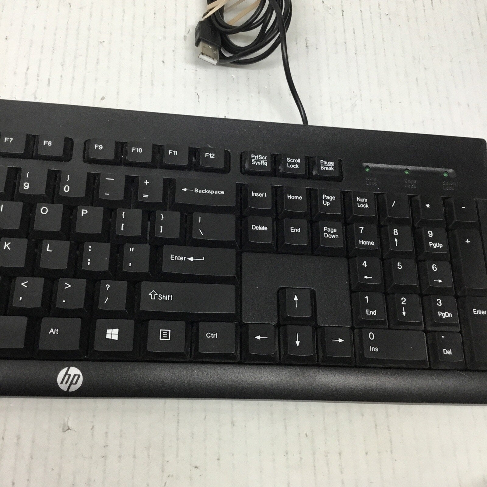 HP Black USB Wired Keyboard K45 691725-371 H3C52AA