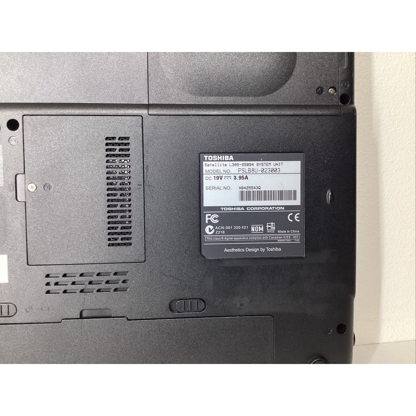 Toshiba Satellite L305-S5894 Intel Pentium Dual-Core 160GB HDD No RAM-For Parts