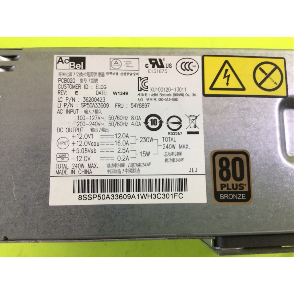 AcBel PCB020 Power Supply 240W 54Y8897