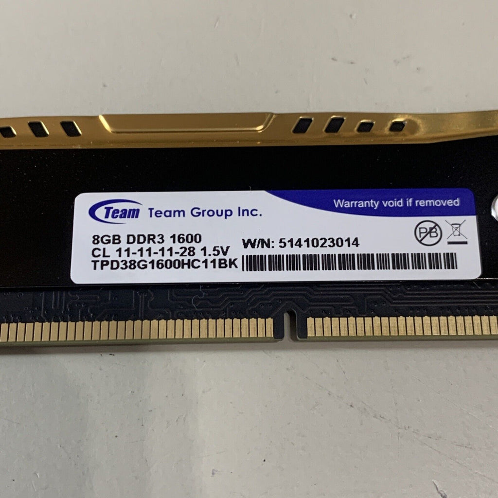 Team Elite+ 8GB x1 DDR3 1600MHZ CL11 TPD38G1600HC11BK DIMM GAMING RAM 240PIN