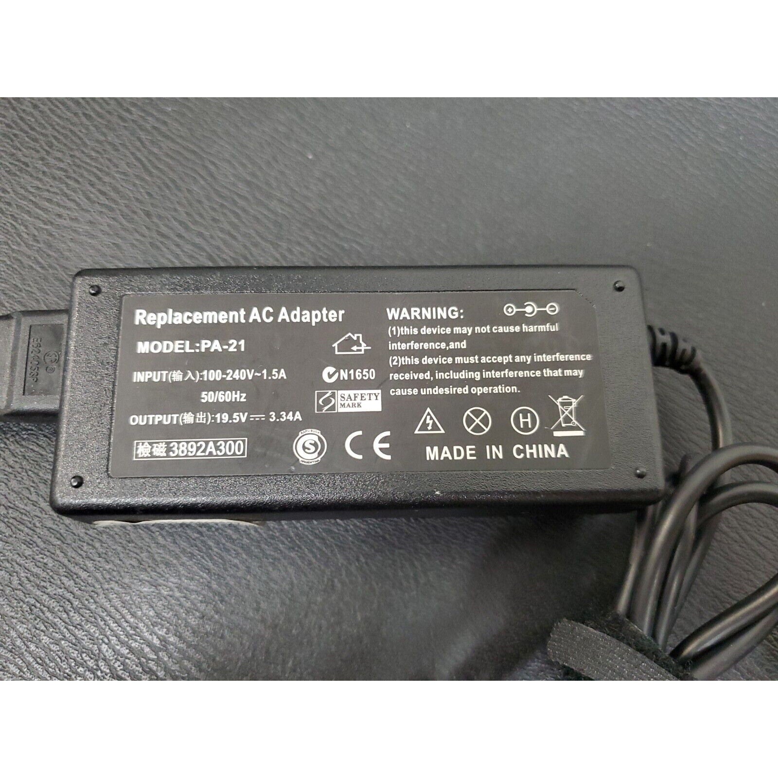 AC Adapter Charger for Dell PA-21 19.5V 3.34A 65W Octagon Connector Tip