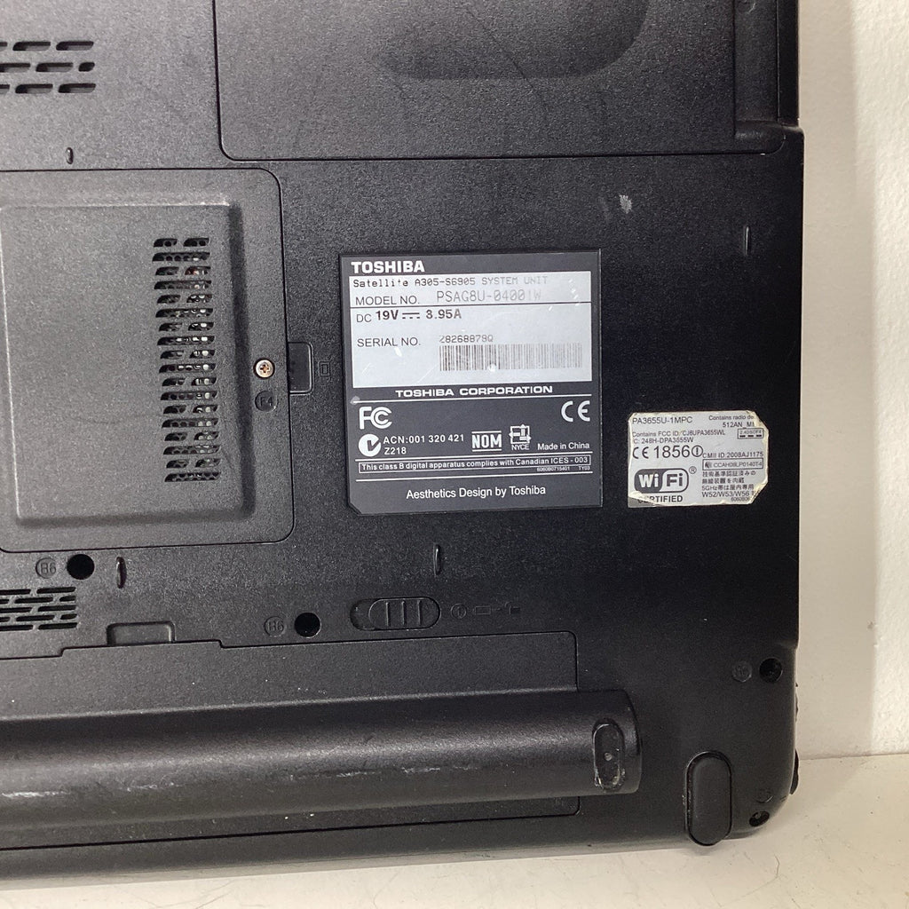 Toshiba Satellite A305-S6905 15" Laptop Intel Core 2 Duo 3GB RAM 320GB HDD-Parts