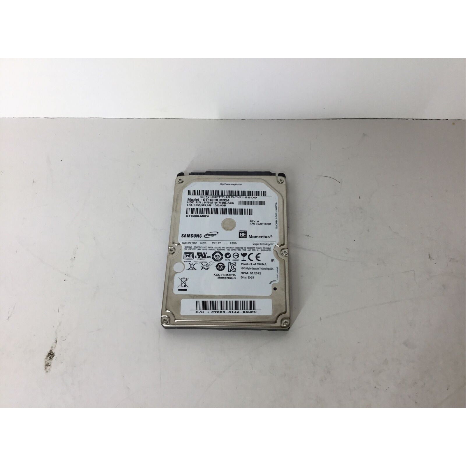 Samsung SpinPoint ST1000LM024 1TB 2.5" SATA Laptop Hard Drive