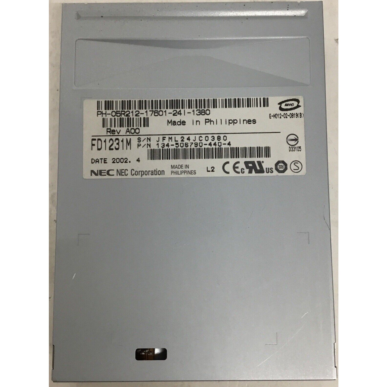 Dell 5R212 W7374 NEC FD1231M Internal 3.5" Floppy Drive