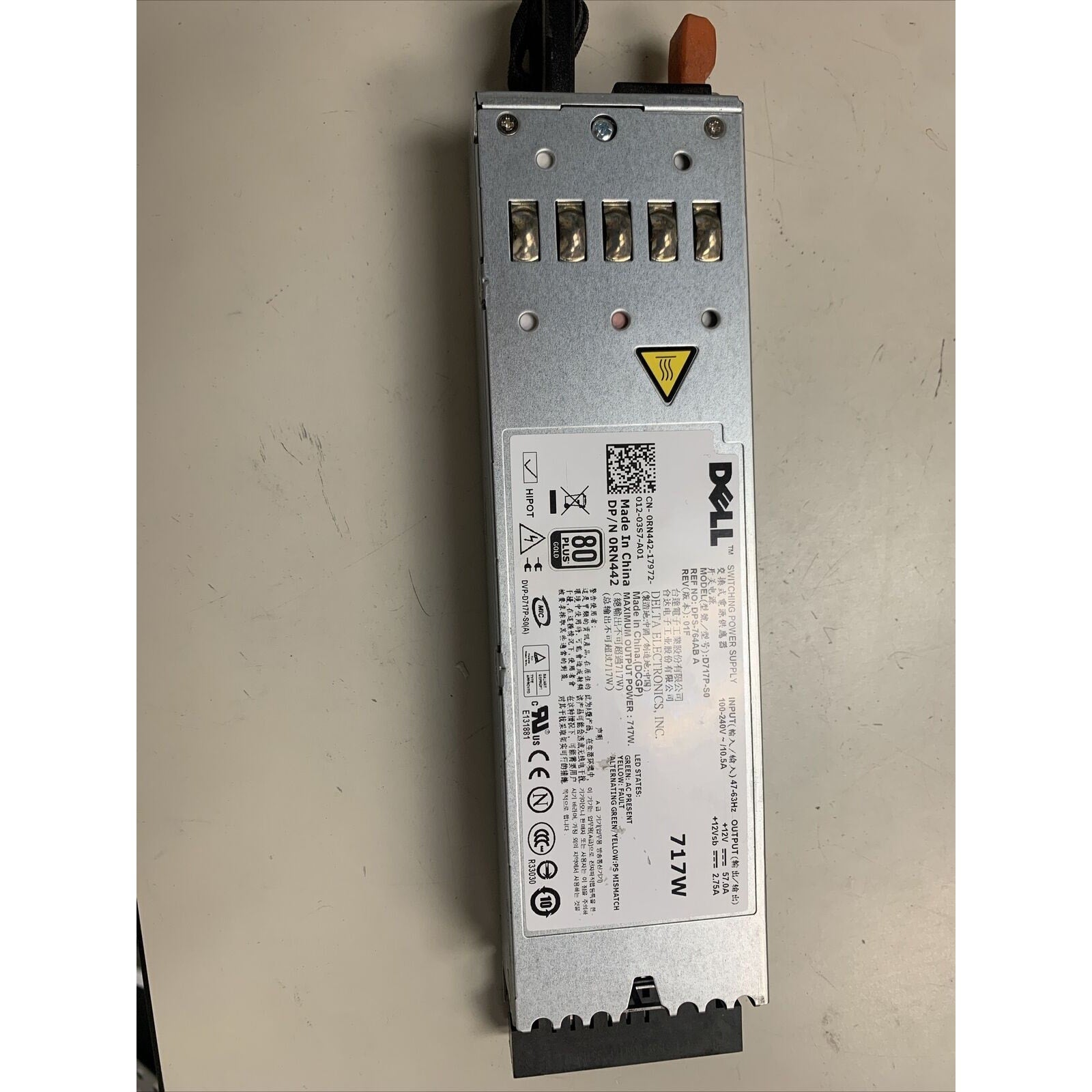 Dell PowerEdge D717P-S0 0RN442 717W 57A Power Supply PSU R610 TESTED