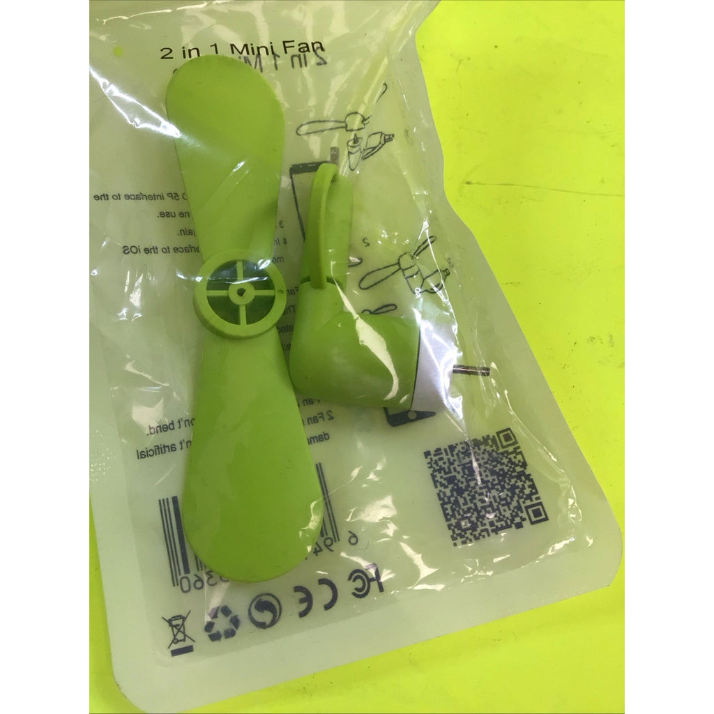 2-in-1 Mini Cell Phone Fan for Android and iPhone Portable USB Cooling Gadget