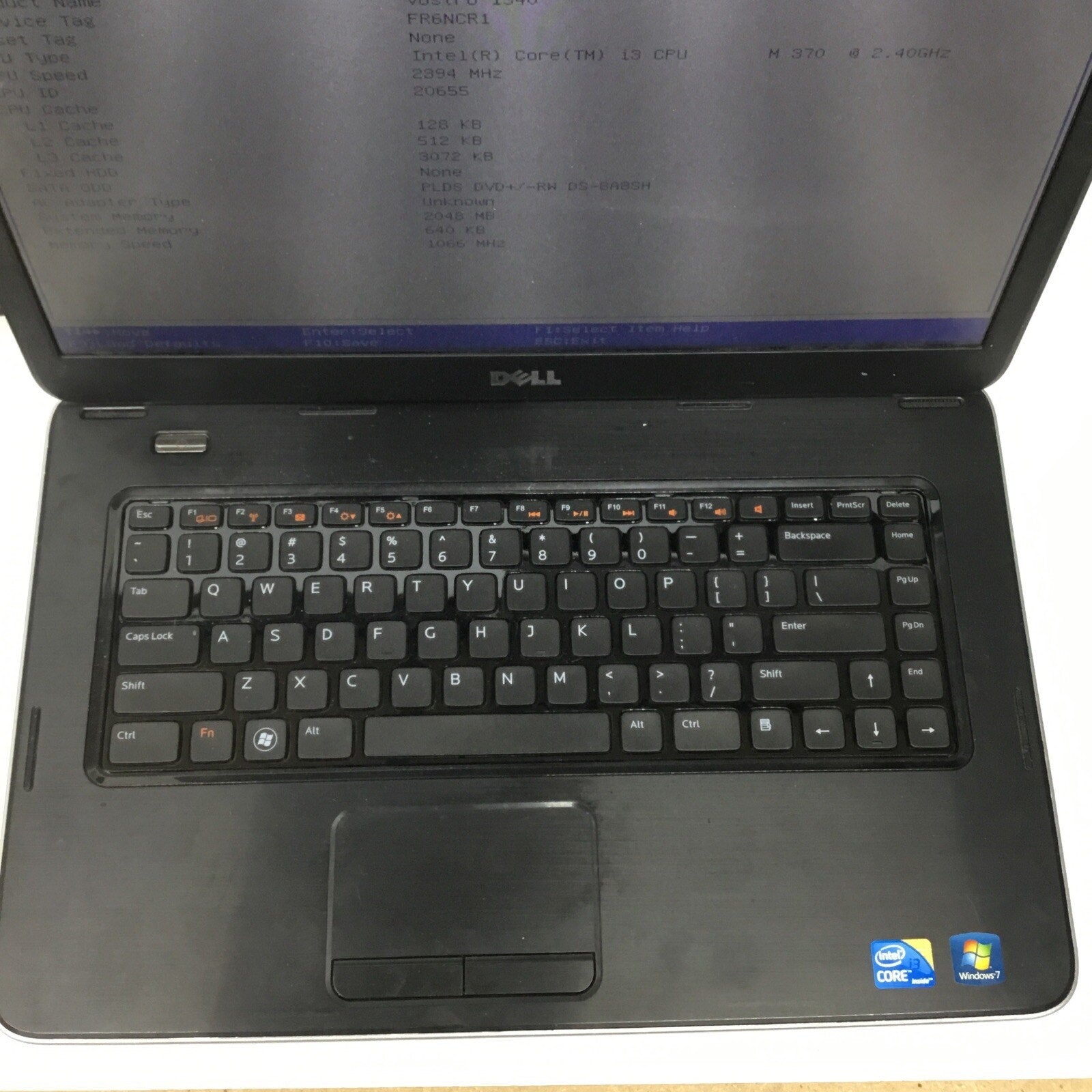 Dell Vostro 1540 Black Intel Core 1st Gen Ci3 15.6 inch Laptop READ DESC