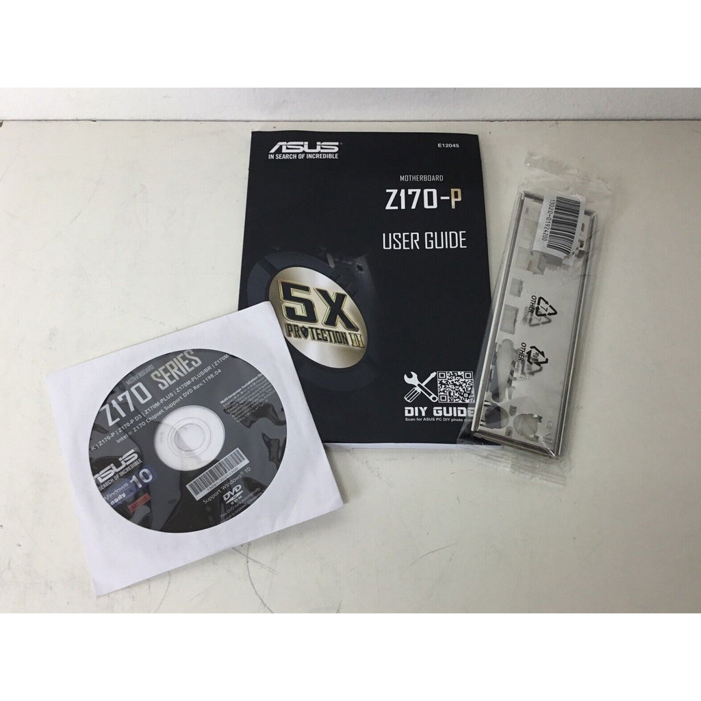 ASUS Z170-P Intel Motherboard User Guide w/ CD and I/O Shield