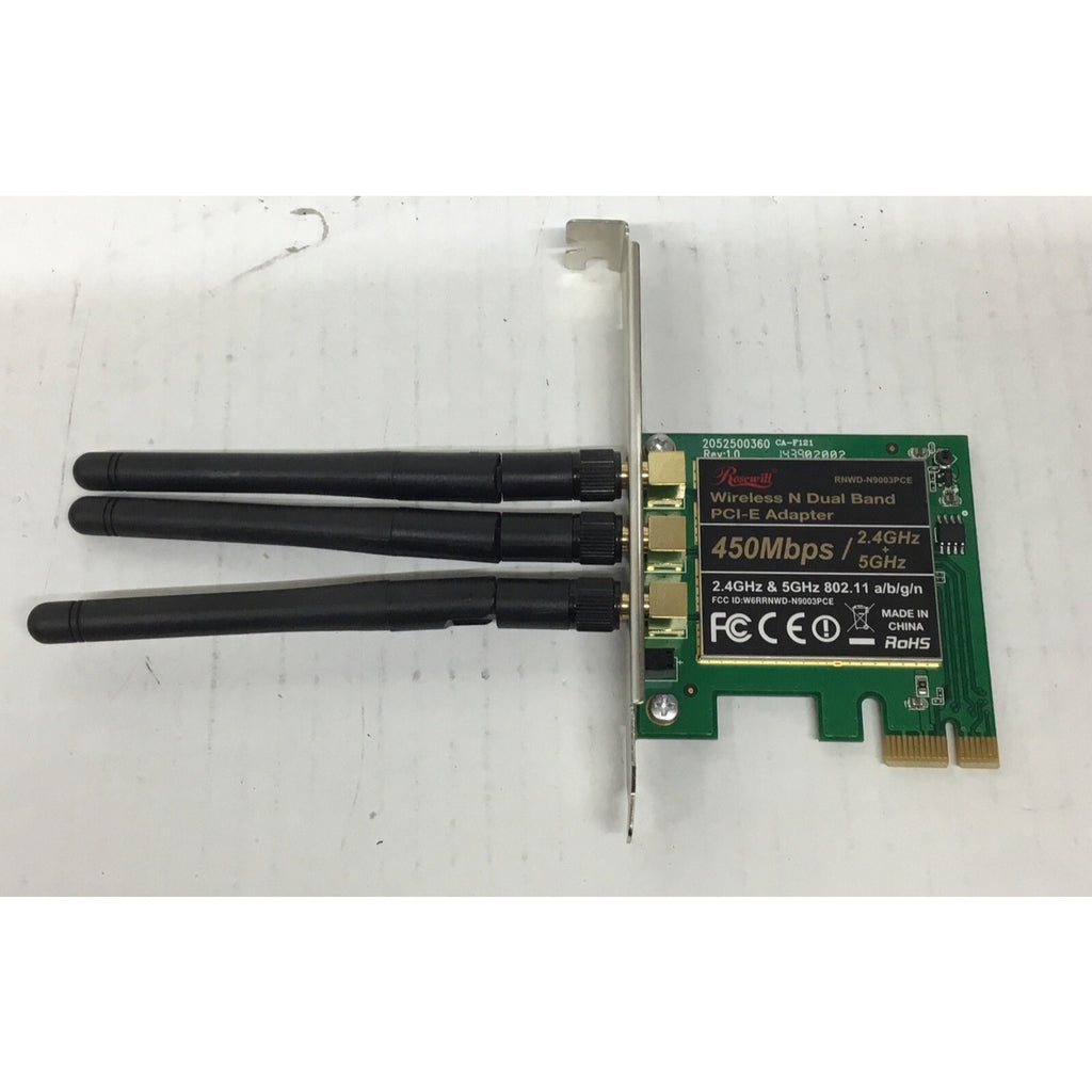 Rosewill RNWD-N9003PCE 450Mbps Wireless N Dual Band PCIe Adapter w/ 3 Antennas