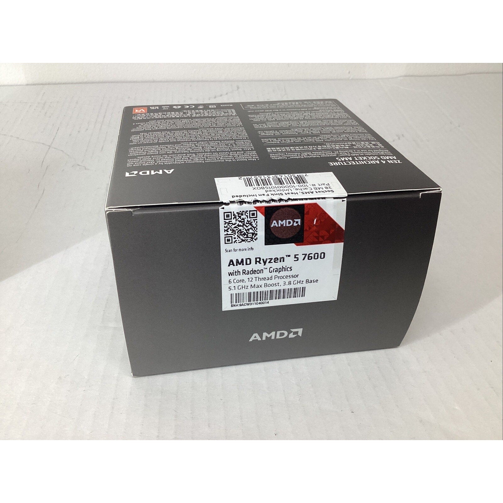 AMD Ryzen 5 7600 100-100001015BOX CPU BOX ONLY