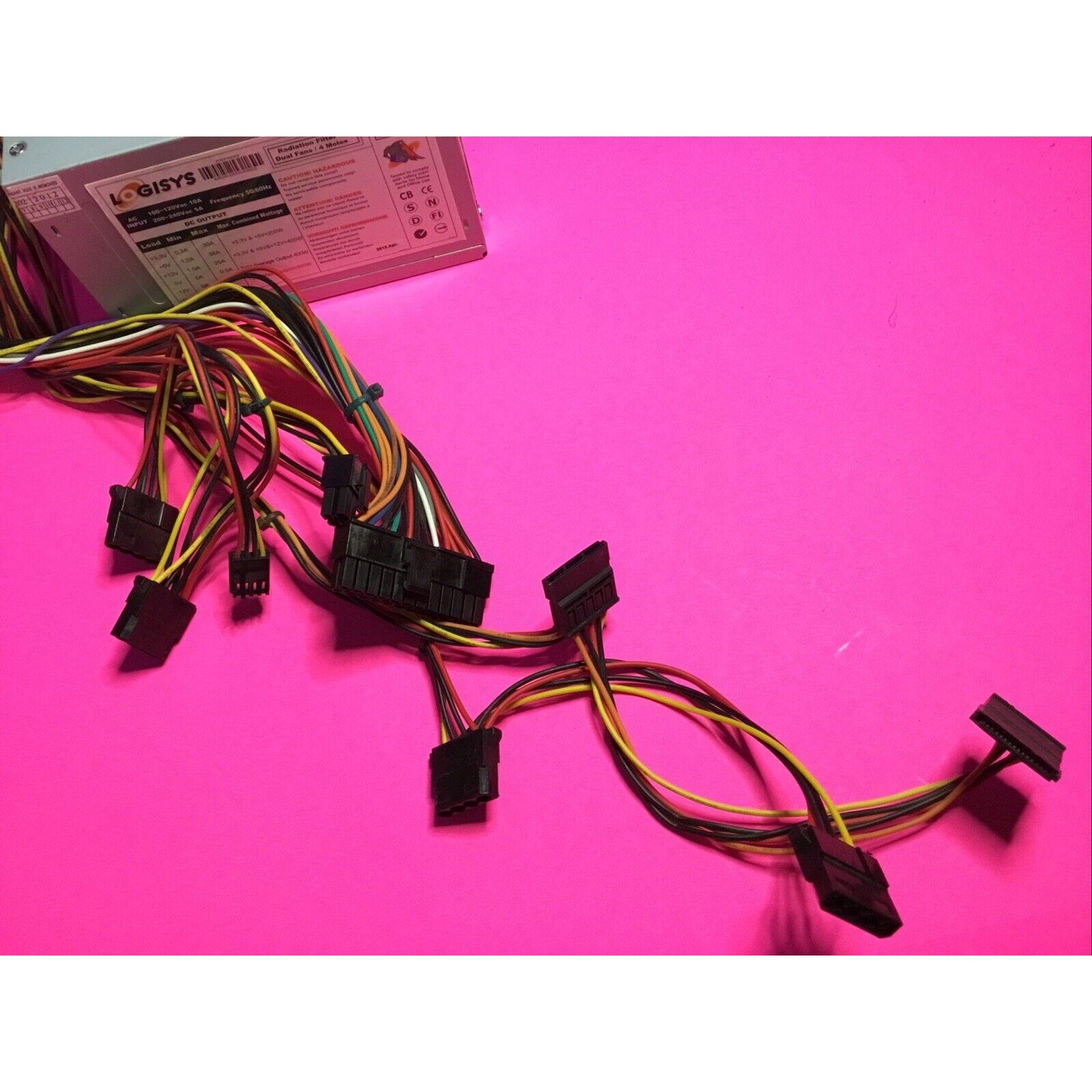 Logisys Computer Power 550 W 20+4 Pin ATX Desktop Power Supply PS550X02