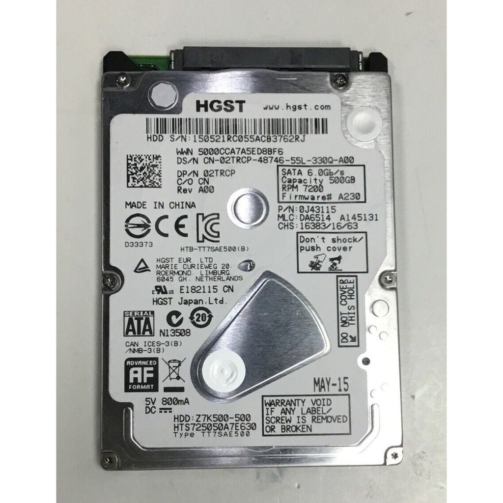 HGST 500gb 7200 RPM 150521RC055ACB3762RJ Hard Drive