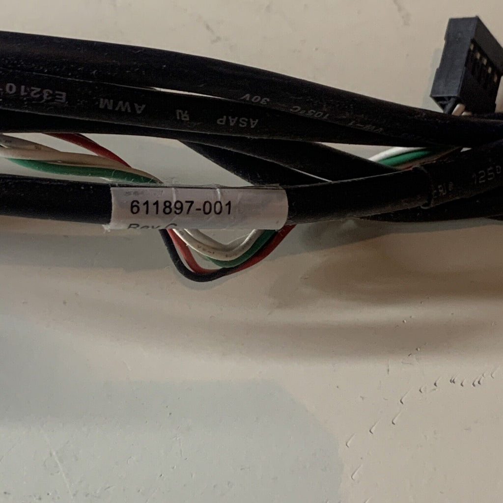 HP 611897-001 Computer Power Button USB Audio Assembly w/ Cables