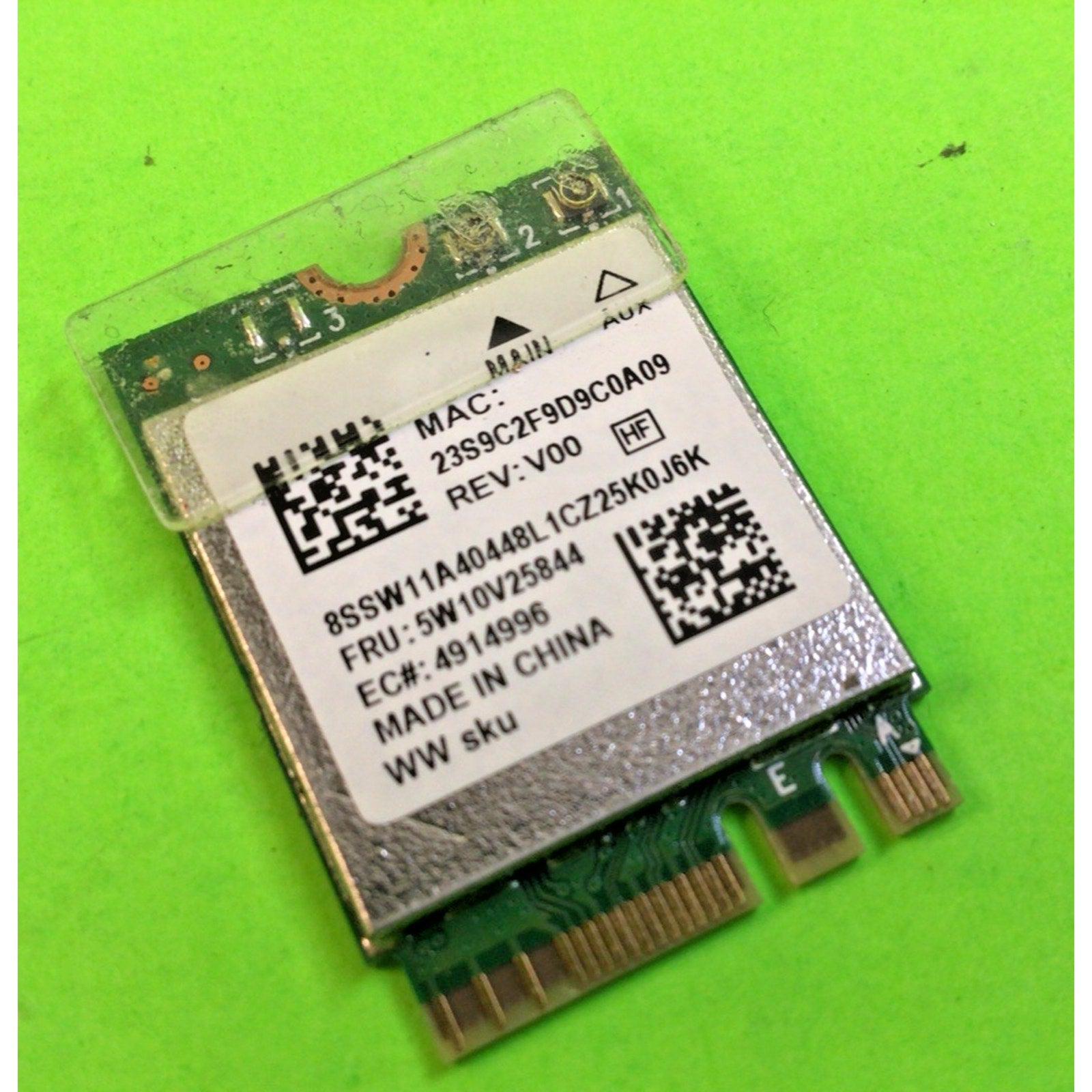 5W10V25844 - Lenovo RTL8852BE 802.11ax 2x2 M2 Wifi + Bluetooth 5.3 Card