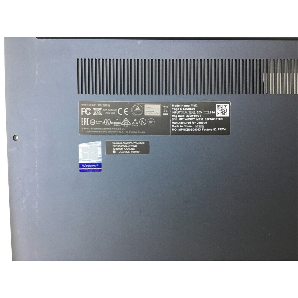 Lenovo Yoga 6-13ARE05 Lower Case Bottom Cover