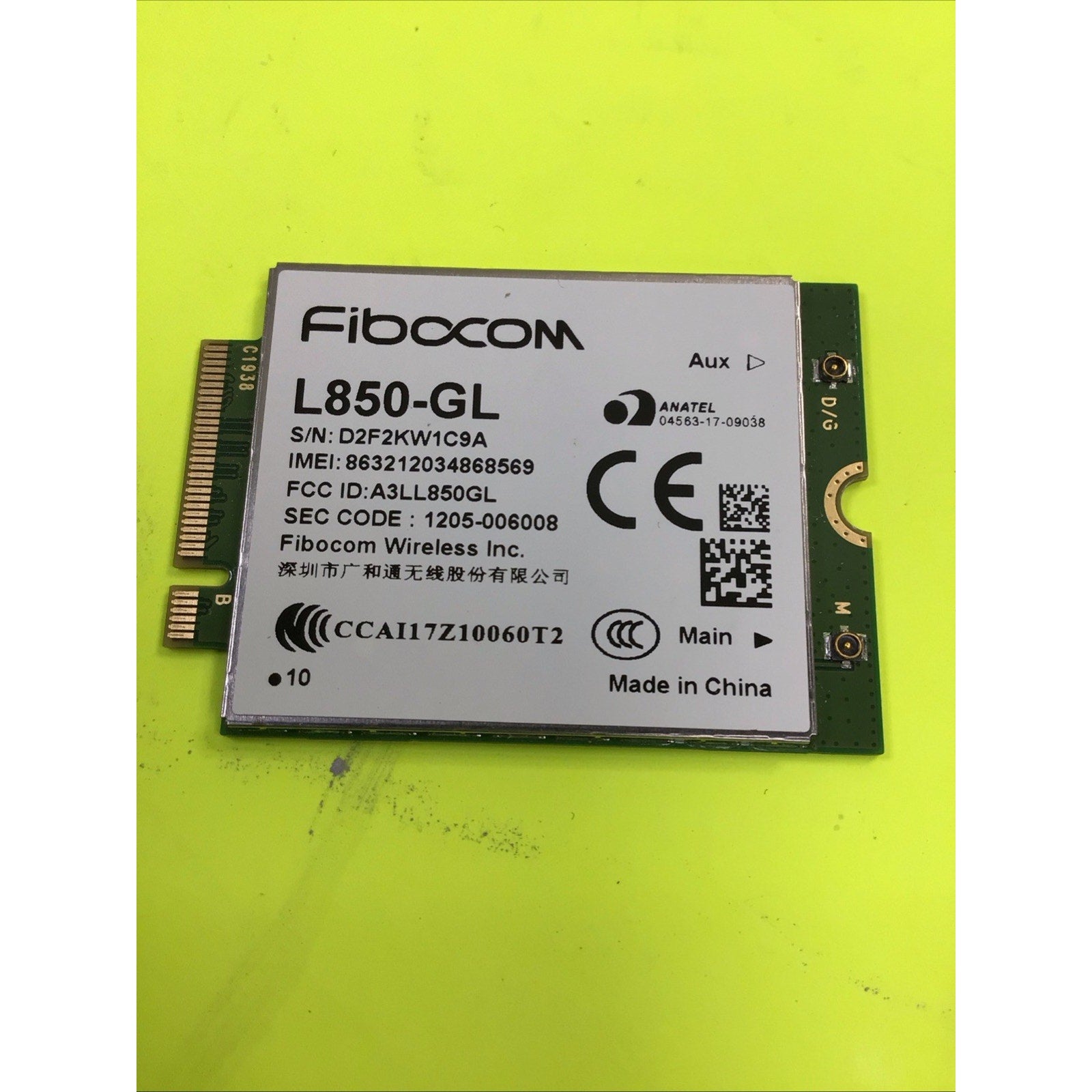 Fibocom L850-GL CAT9 M.2 WWAN LTE Module