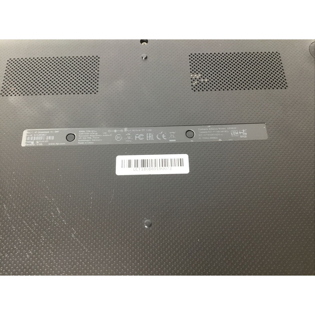 HP Chromebook 14-SMB AR6B22 2955U 1.40GHZ 4GB 16GB SSD 14"HD
