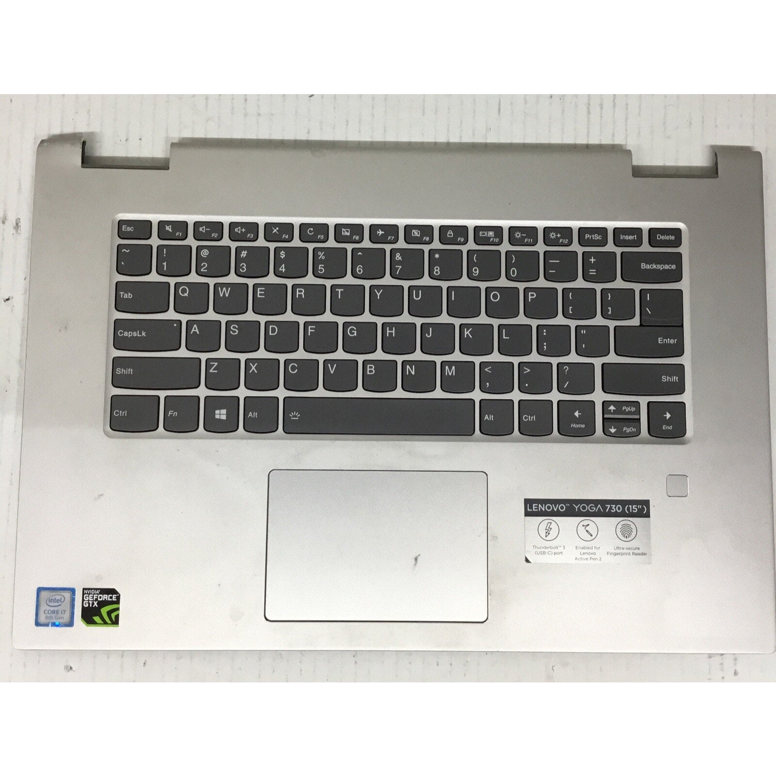 Lenovo Yoga 730-15IKB 730-15IWL 15.6" Palmrest Case Keyboard Backlit Silver