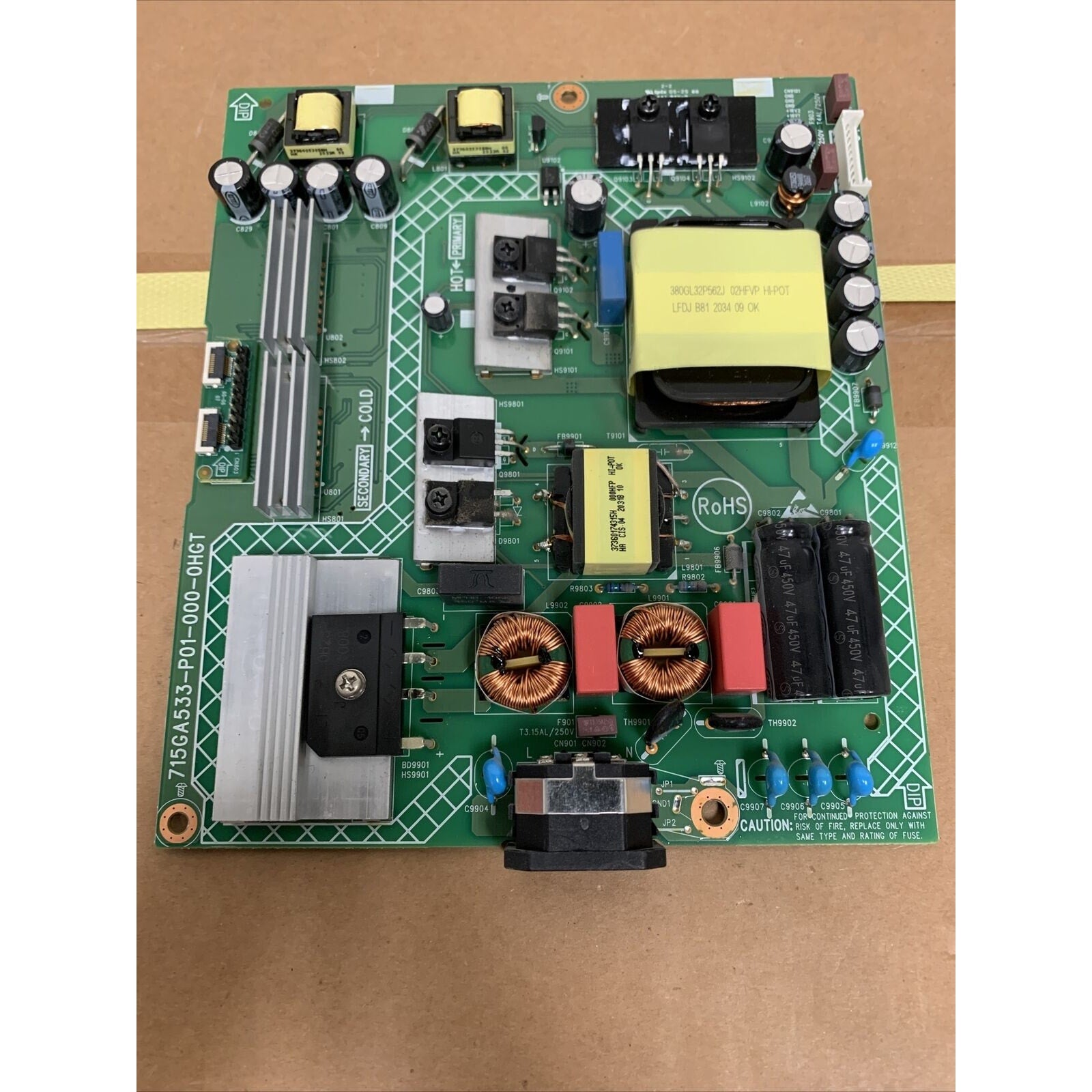 DELL S3220DGF MONITOR POWER SUPPLY BOARD 715GA533-P01-000-0HGT - Tested Working