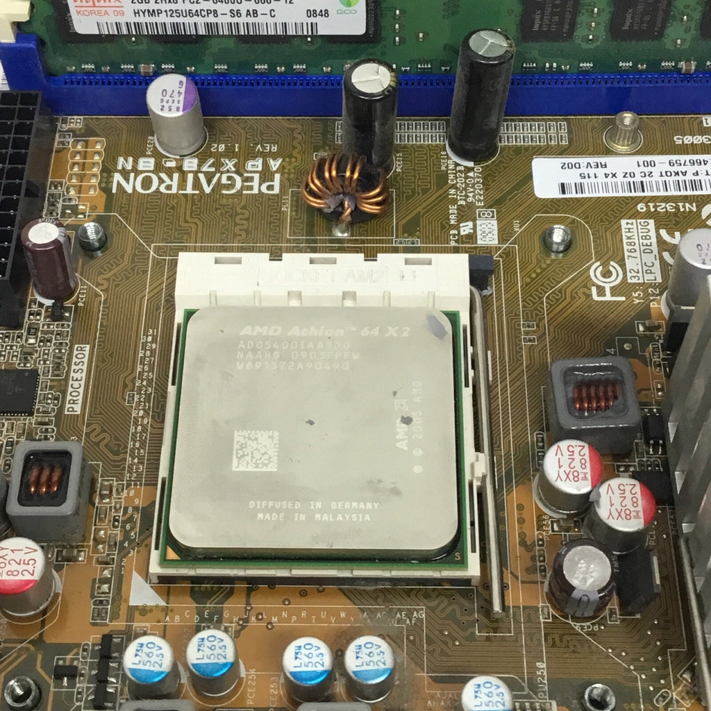 HP 466759-001 REV D02 APX78-BN W/ AMD Athlon 64 X2 & 4GB Ram No IO Shield