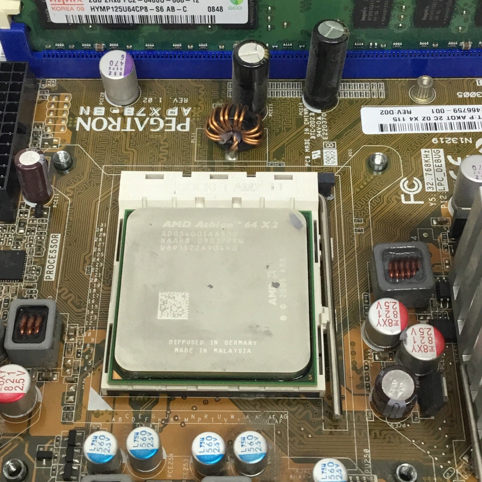 HP 466759-001 REV D02 APX78-BN W/ AMD Athlon 64 X2 & 4GB Ram No IO Shield