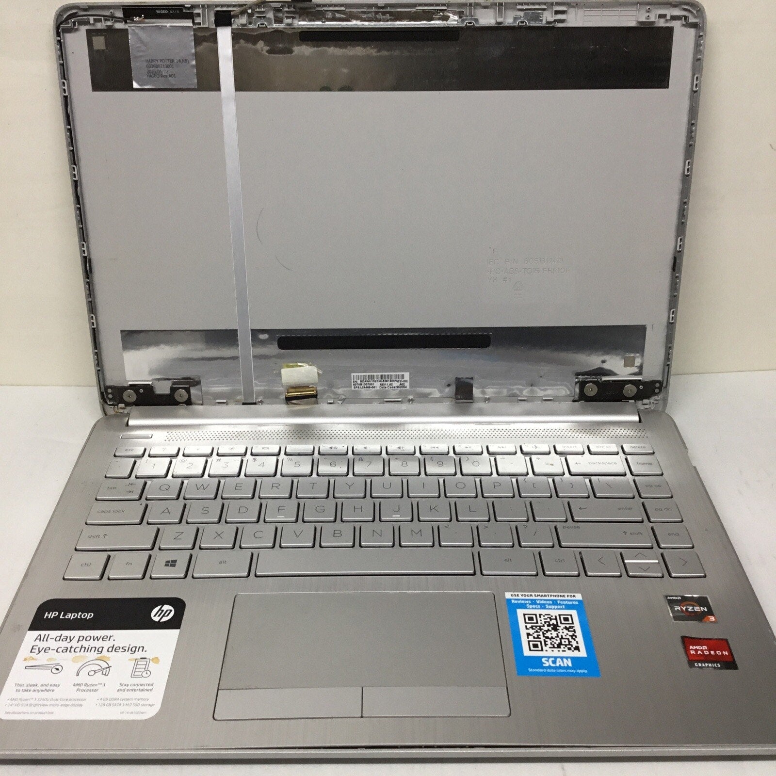 For Parts HP 14-dk1022wm Laptop Ryzen 3 READ DESC