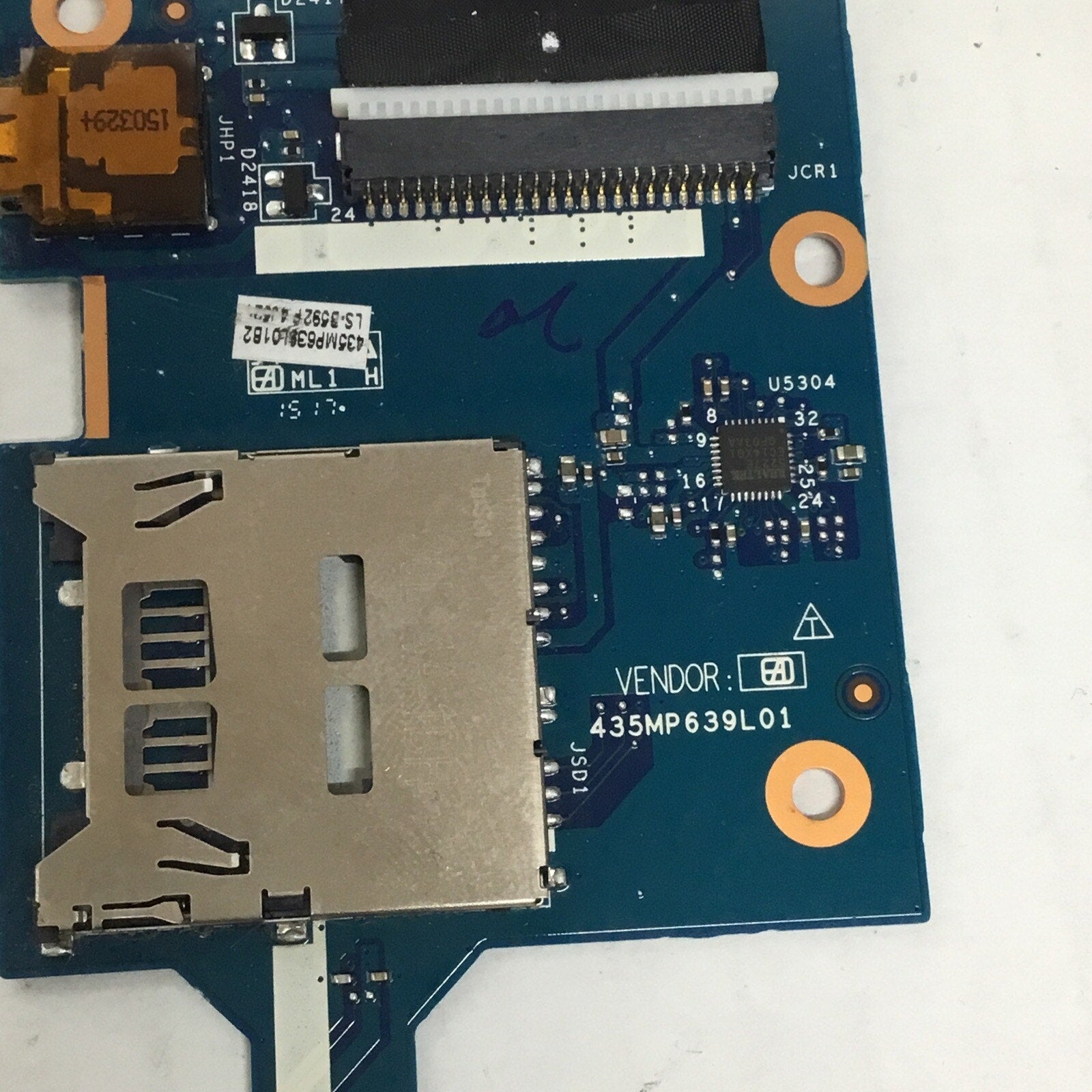 Lenovo ThinkPad S5 Yoga 15 Audio Card Reader Port Board w/ Cable 435MP639L01 924