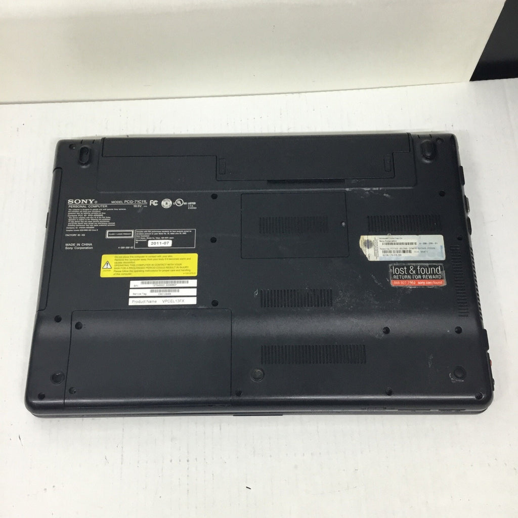 For Parts Sony Vaio PCG-71C11L 4 GB NO HDD Bad Battery READ DESC