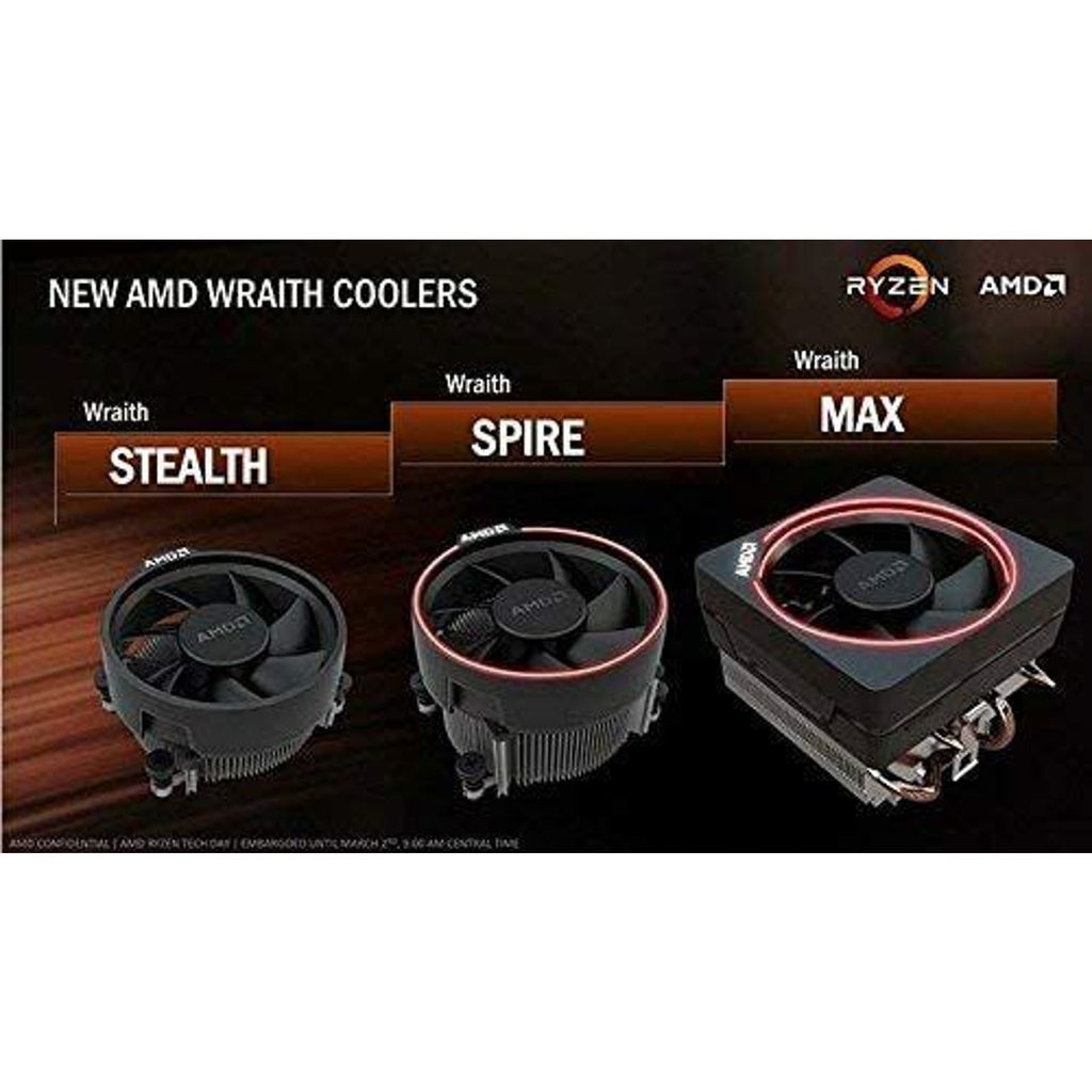 AMD Wraith Stealth Socket AM4 4-Pin CPU Cooler with Aluminum Heatsink & Fan