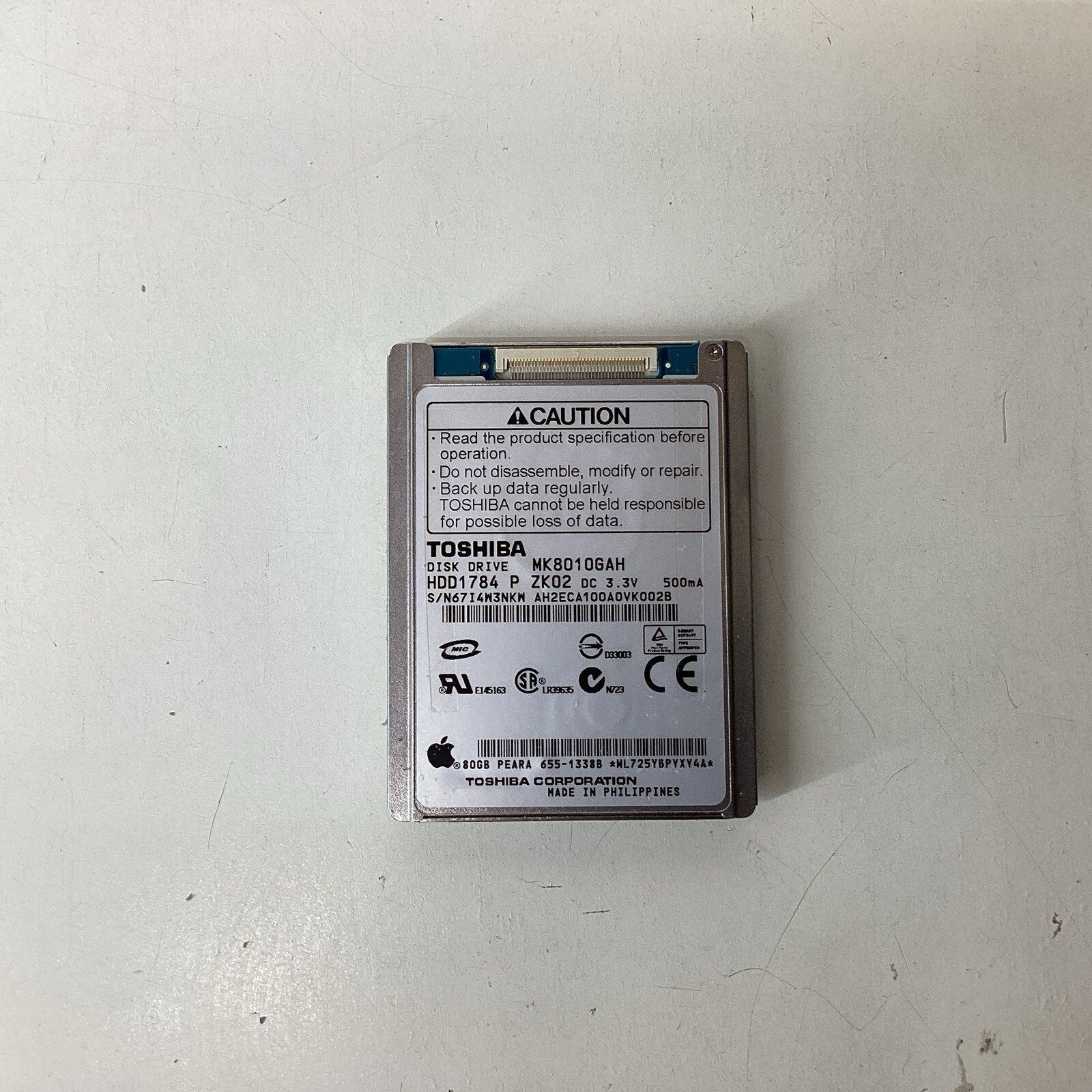 Toshiba Disk Drive For iPod Classic 5th Generation 80GB MK8010GAH - For Parts