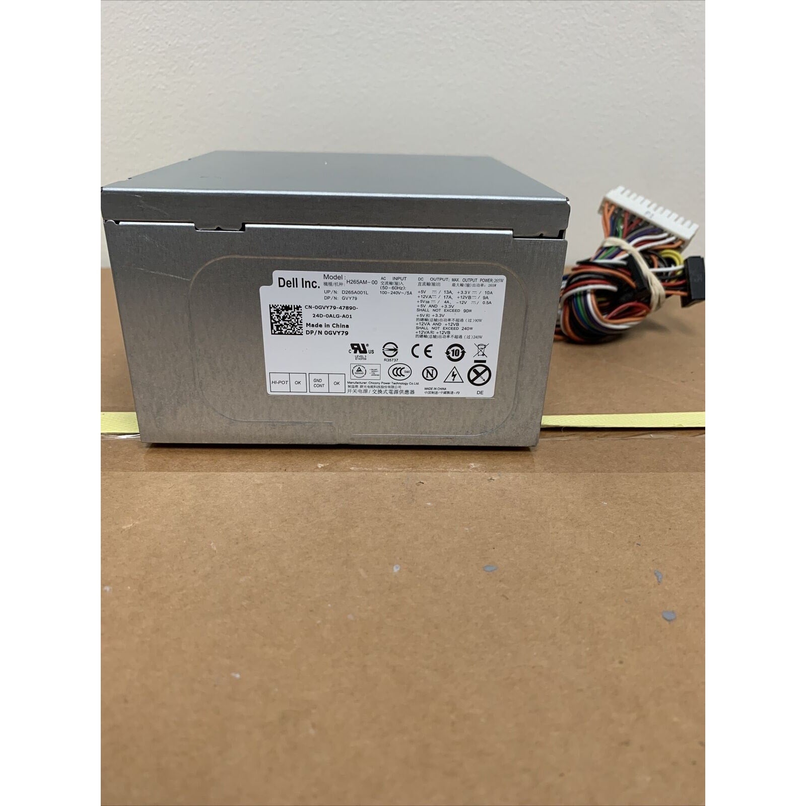 Dell GVY79 Optiplex 790 / 990 MT 265W 24 Pin Desktop Power Supply