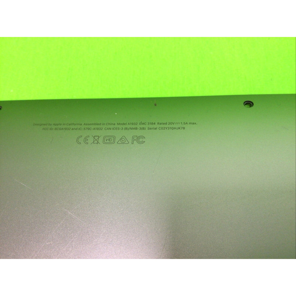 13" Apple MacBook Air 2018 2019 2020 Space Gray Bottom Case A1932 A