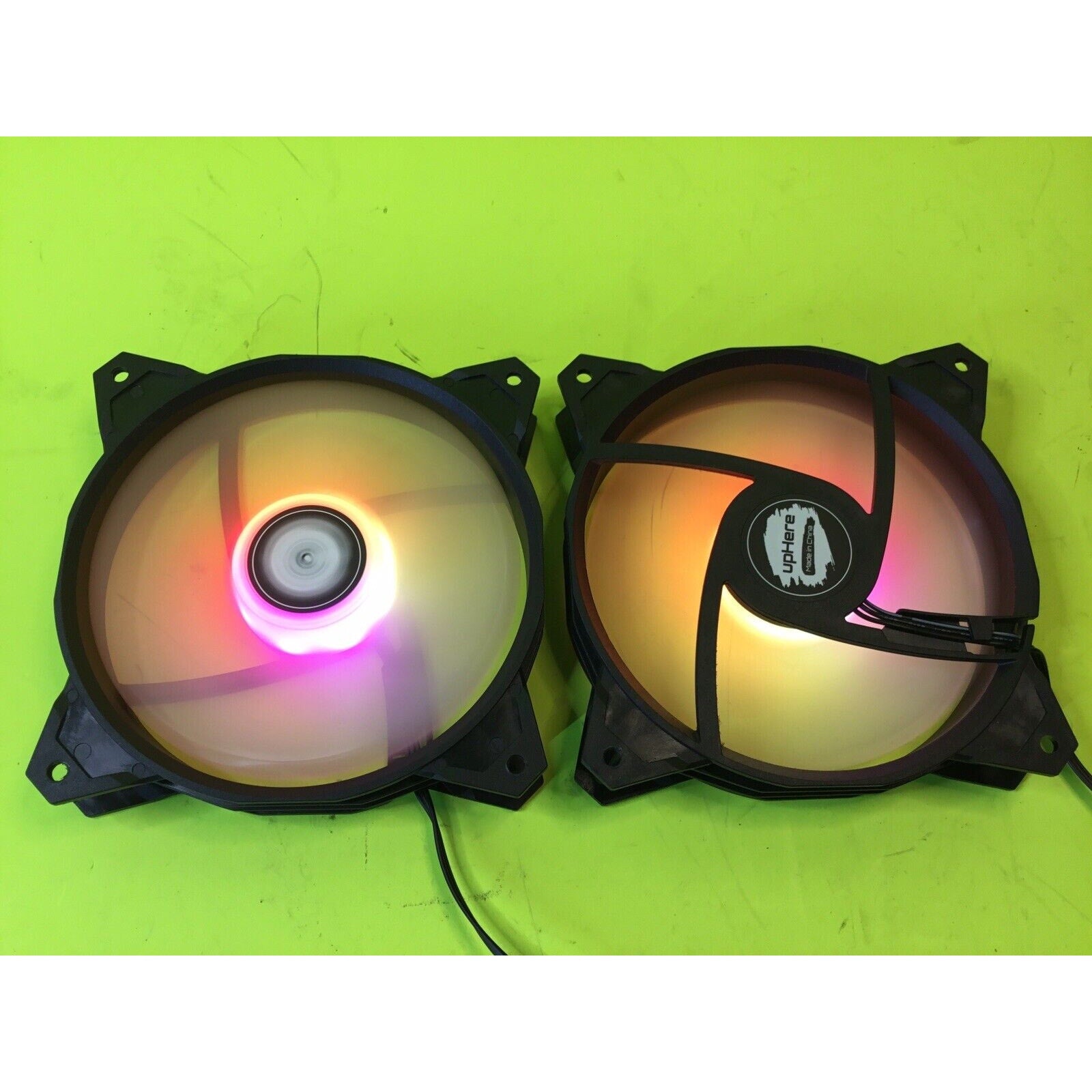 Lot of 2x UpHere 120mm RGB Case Fans
