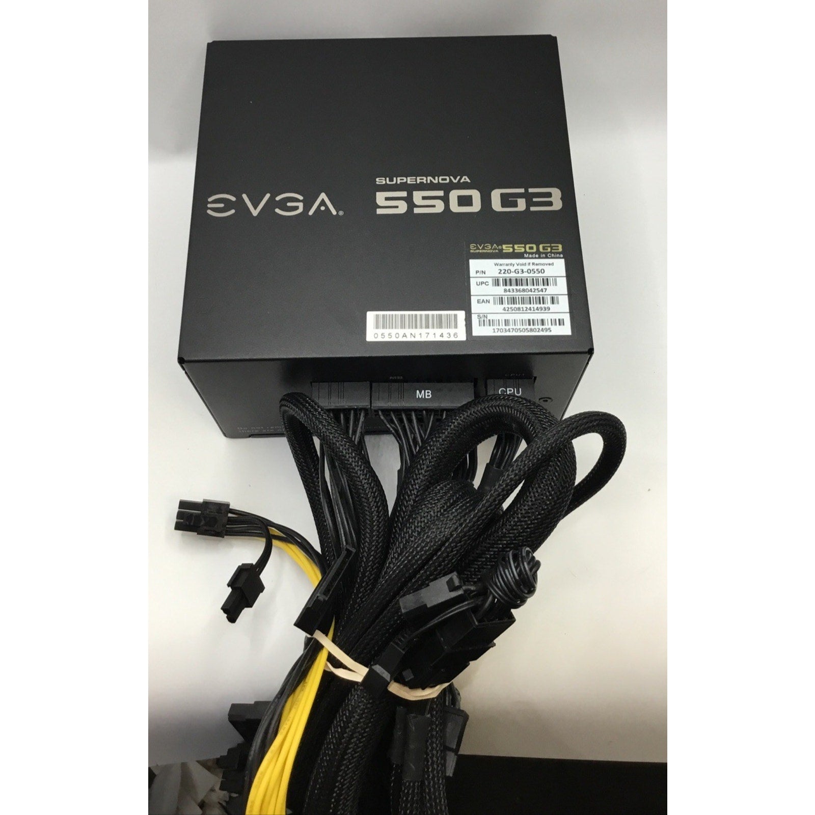 EVGA SuperNOVA 550 G3 550W Gold Modular PSU + All Pictured Cables
