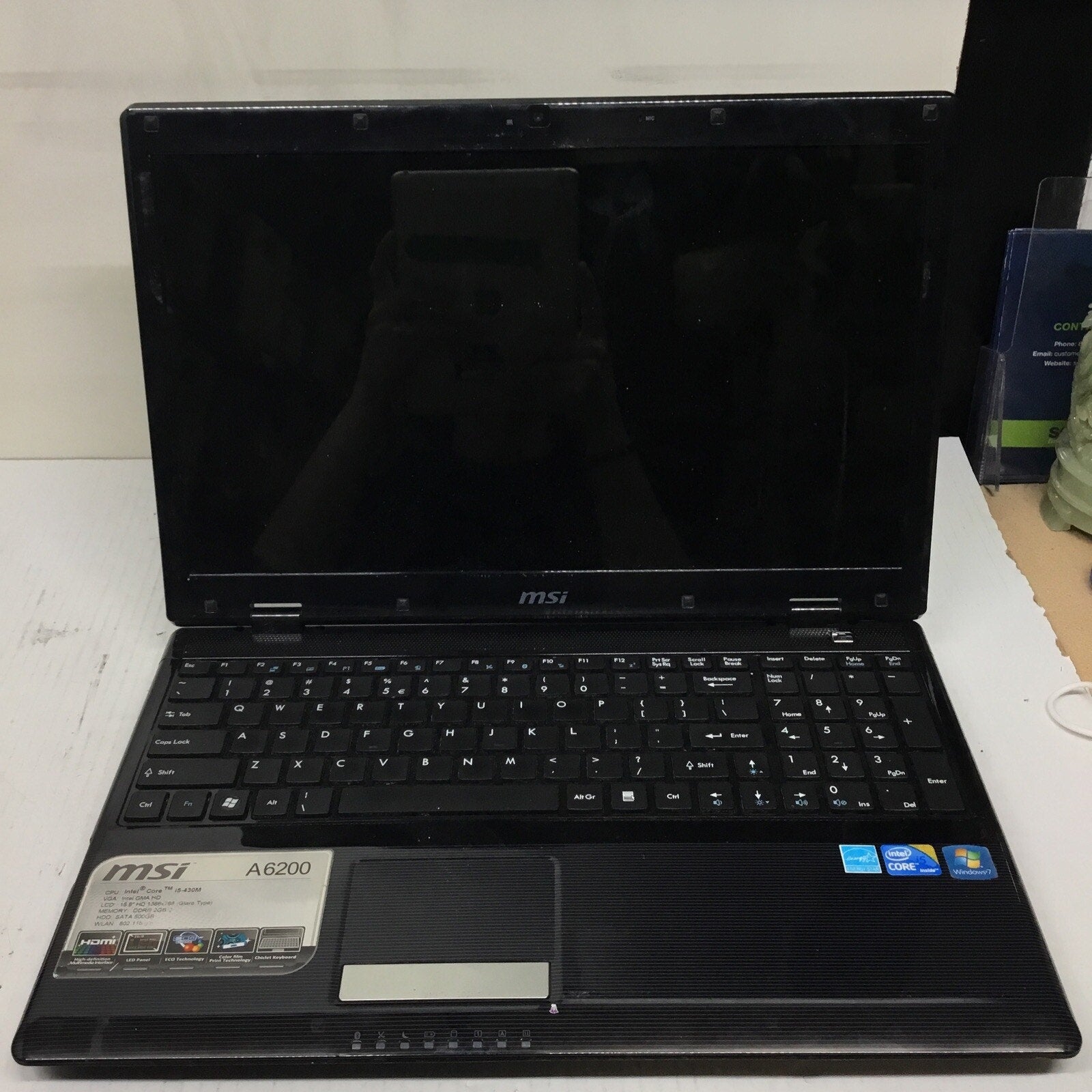 MSI A6200 Laptop For Parts i5-430M READ DESC