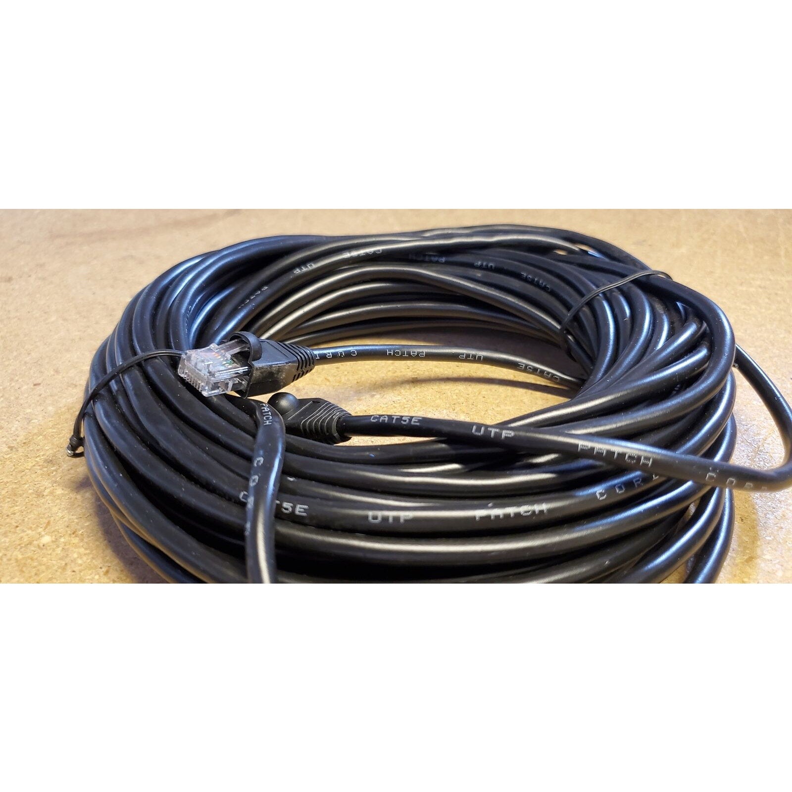 50ft Cat5e Ethernet Network Patch Cable - Black - 50 Feet