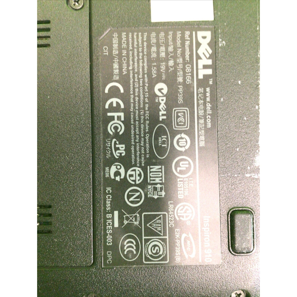 Dell Inspiron 910 9" laptop