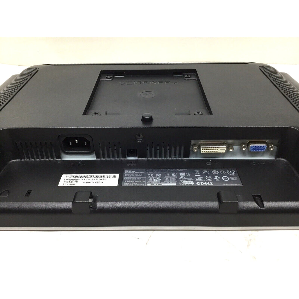 DELL SE198WFPv 19" Widescreen LCD TFT Monitor 1440x900 DVI VGA NO STAND