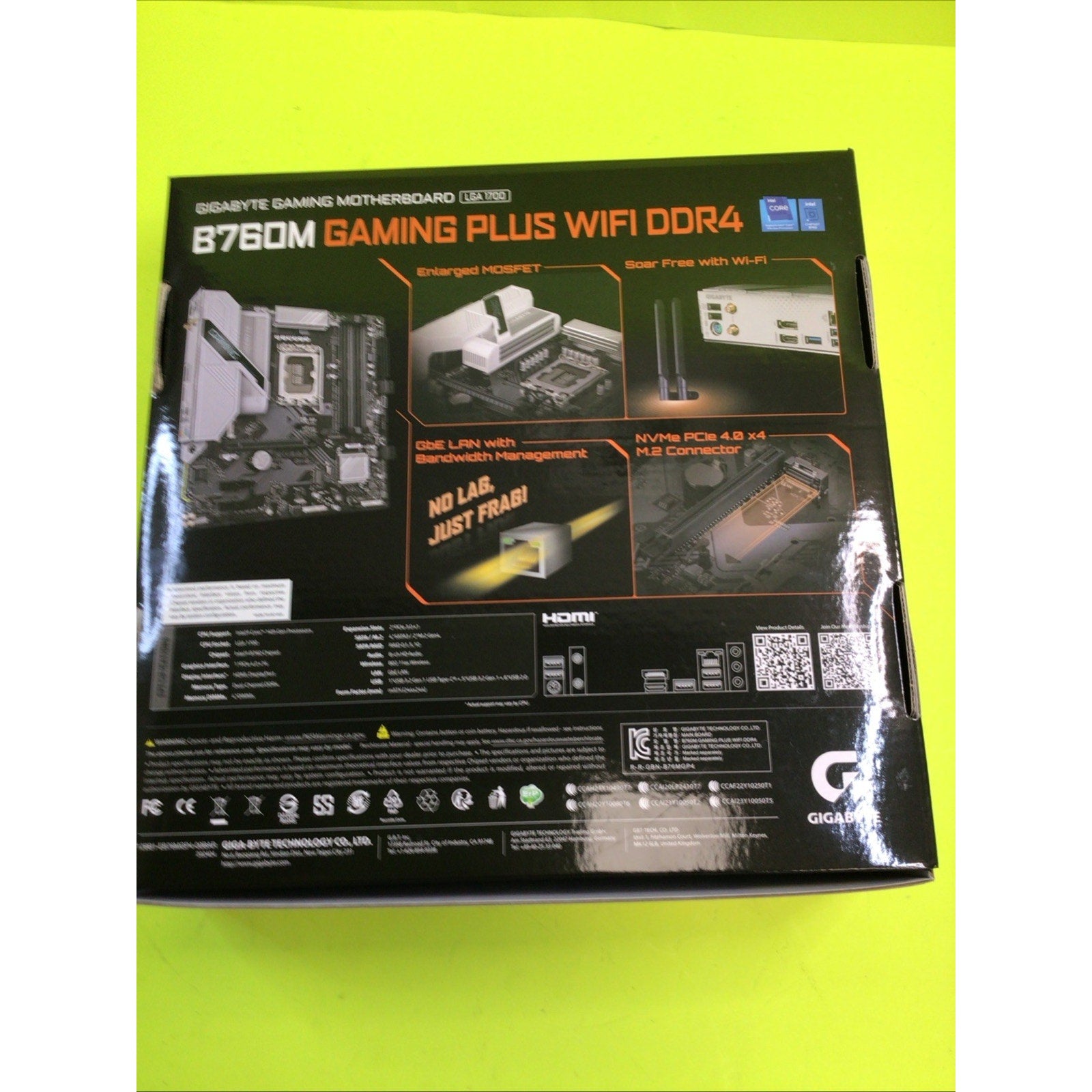 Gigabyte B760 Gaming Plus WiFi Motherboard Box Only