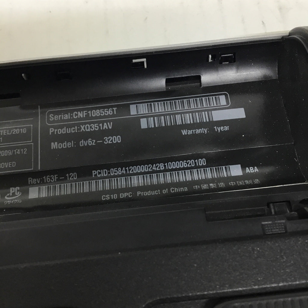 FOR PARTS HP Pavilion dv6z-3200 15.6" AMD Processor