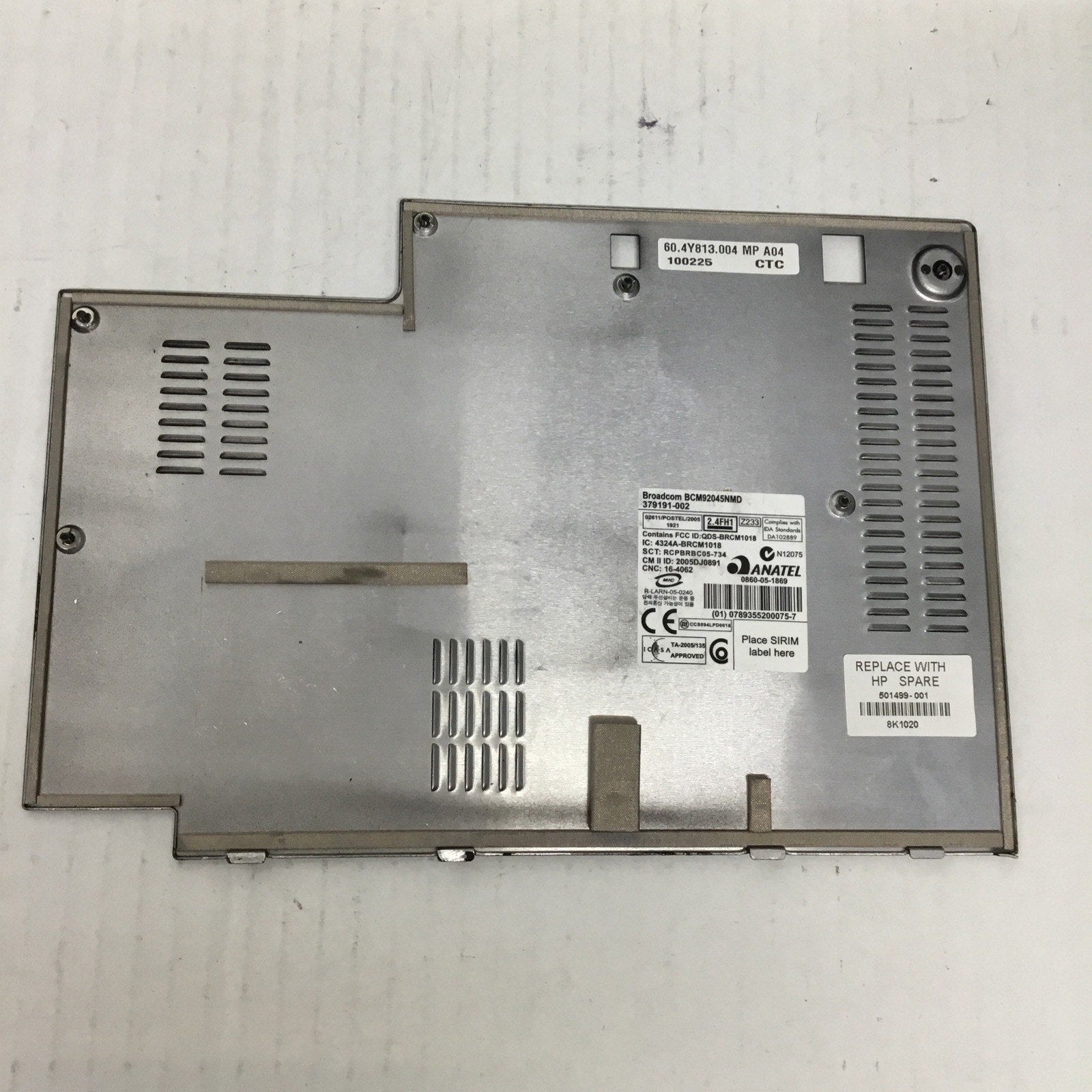 Genuine HP Laptop Elitebook 2730P Hard Drive Cover 60.4Y813.003 501499-001